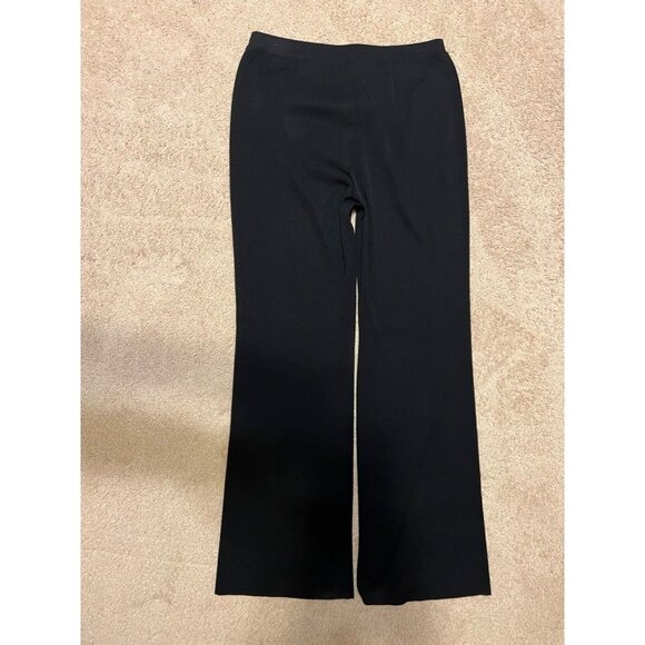 Misook Pants Petite Large L P PL Black Flat Front Pull On Classic Washable $278 - Picture 7 of 8